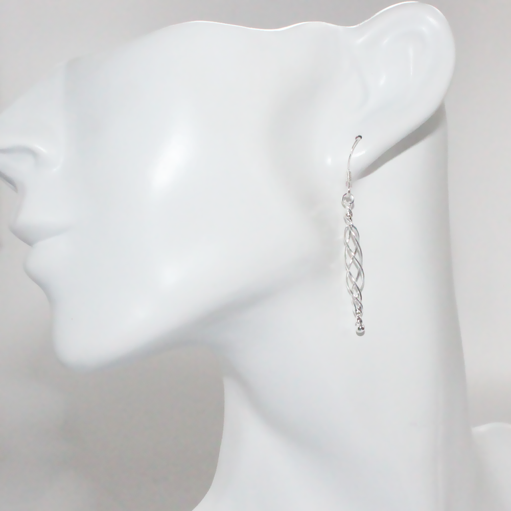 Waterfall Twist Sterling Silver Earrings