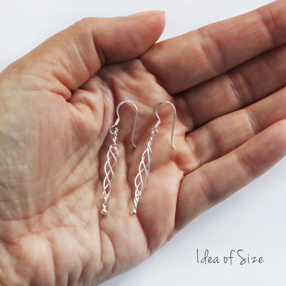 Waterfall Twist Sterling Silver Earrings