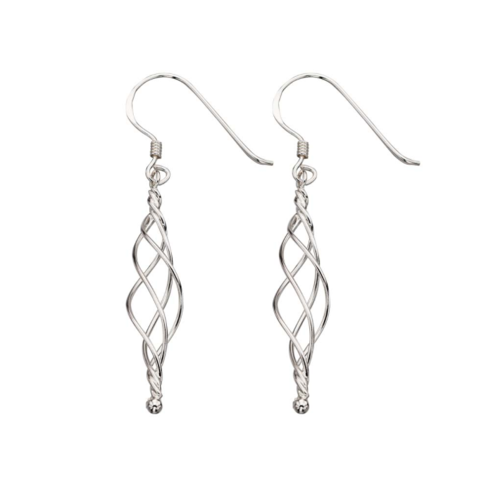 Waterfall Twist Sterling Silver Earrings