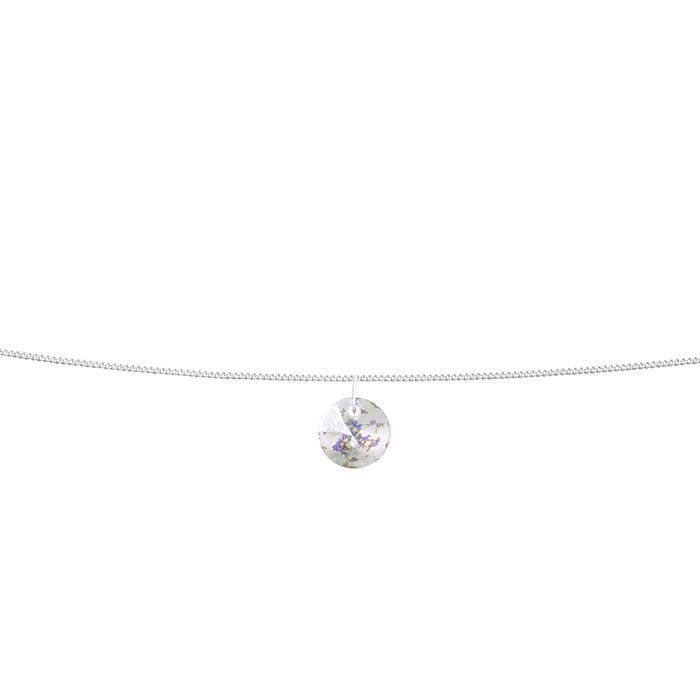 White Patina Crystal Xilion Sterling Silver Anklet