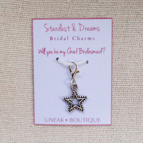 Will You be my Chief Bridesmaid Star Clip Charm