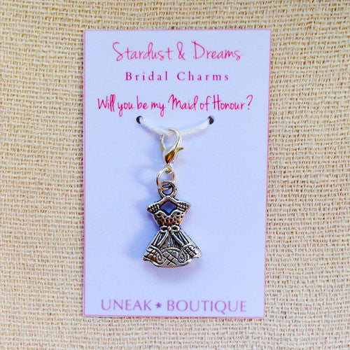 Will You be my Maid of Honour Dress Clip Charm