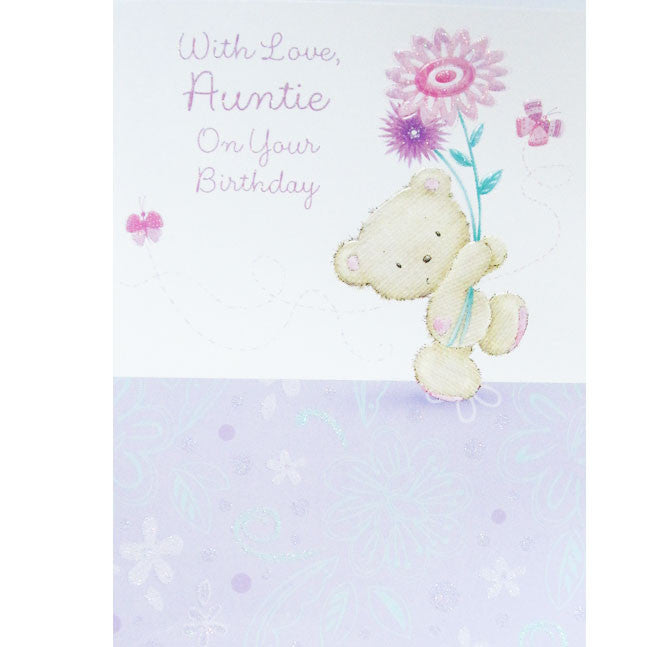 Teddy Bear Auntie Birthday Card