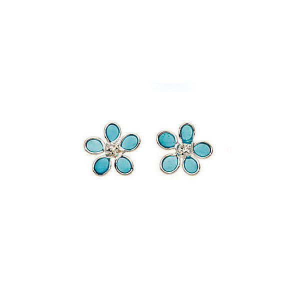 Light Blue Daisy Kids Stud Earrings