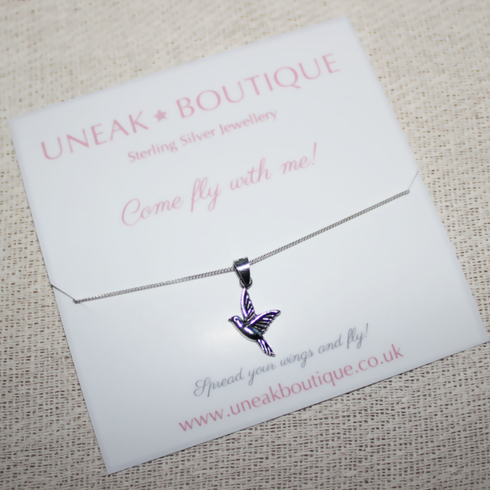 Come Fly with Me Sterling Silver Bird Pendant