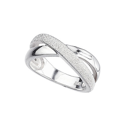 Diamond Cut Infinity Kiss Ring