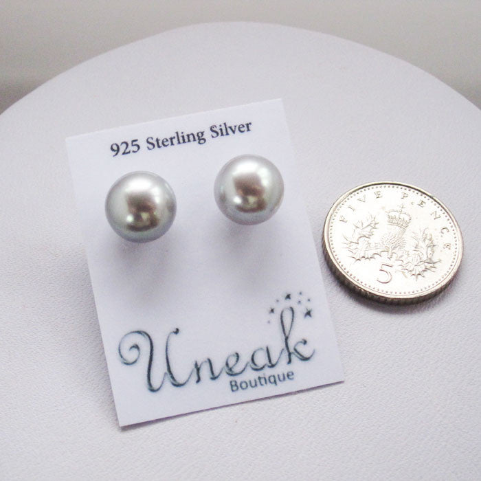 Grey Freshwater Pearl Earrings