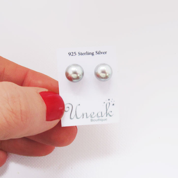 Grey Freshwater Pearl Earrings