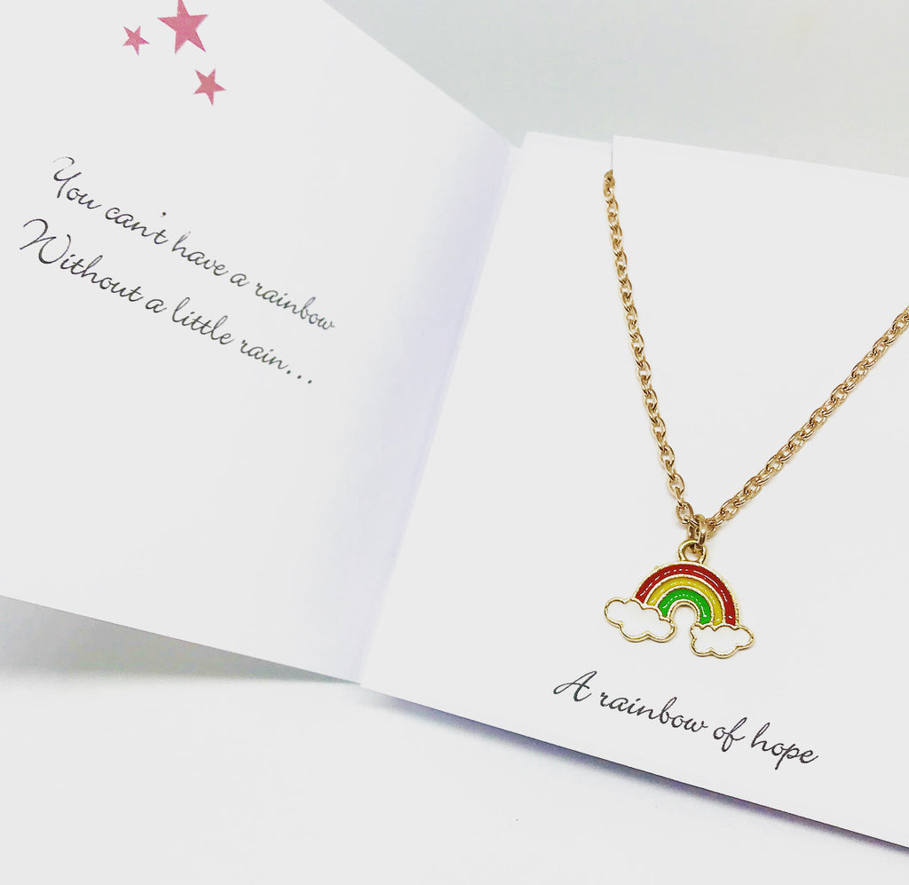A rainbow of hope pendant
