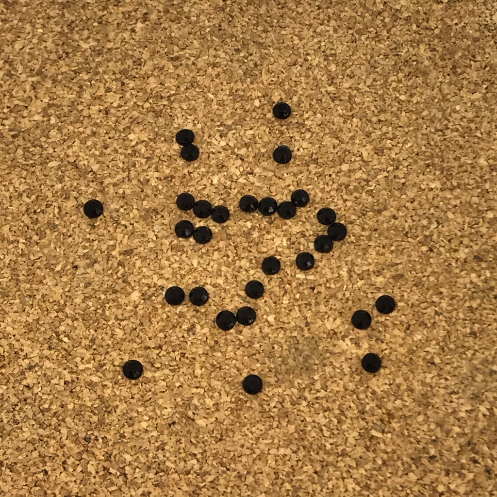 Black Jet Hotfix Crystal Rhinestones 3mm