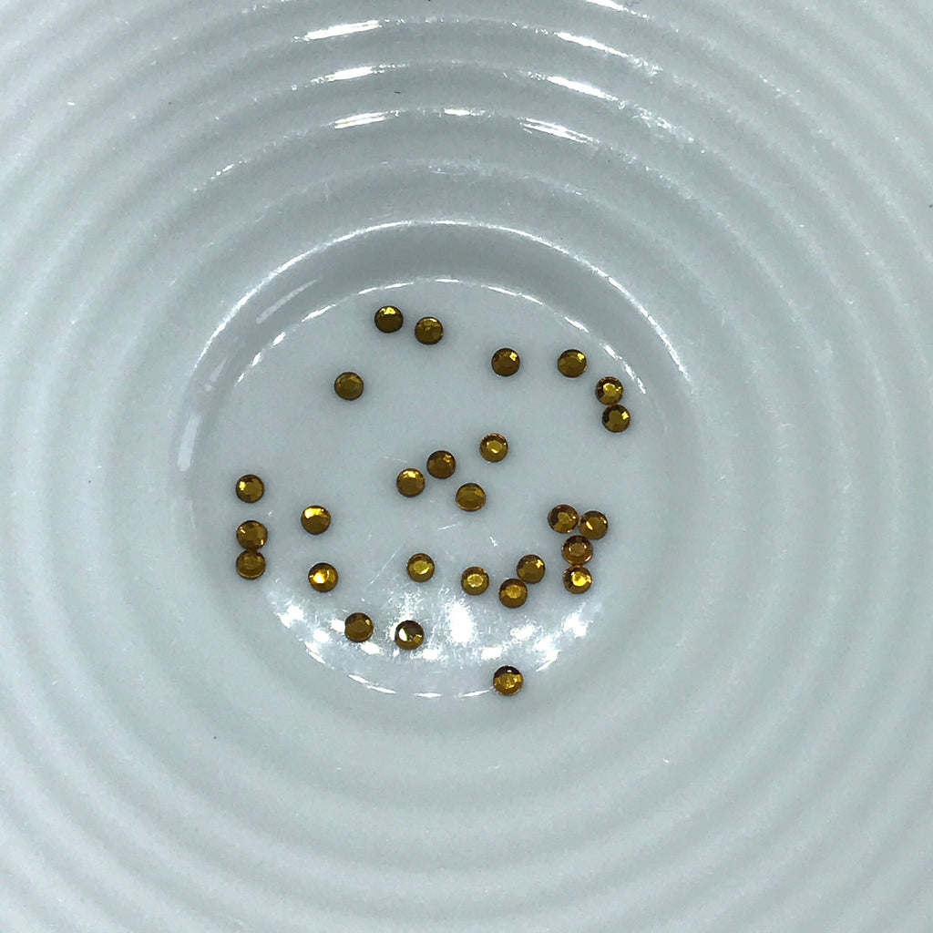 Golden Hotfix Crystal Rhinestones 3mm