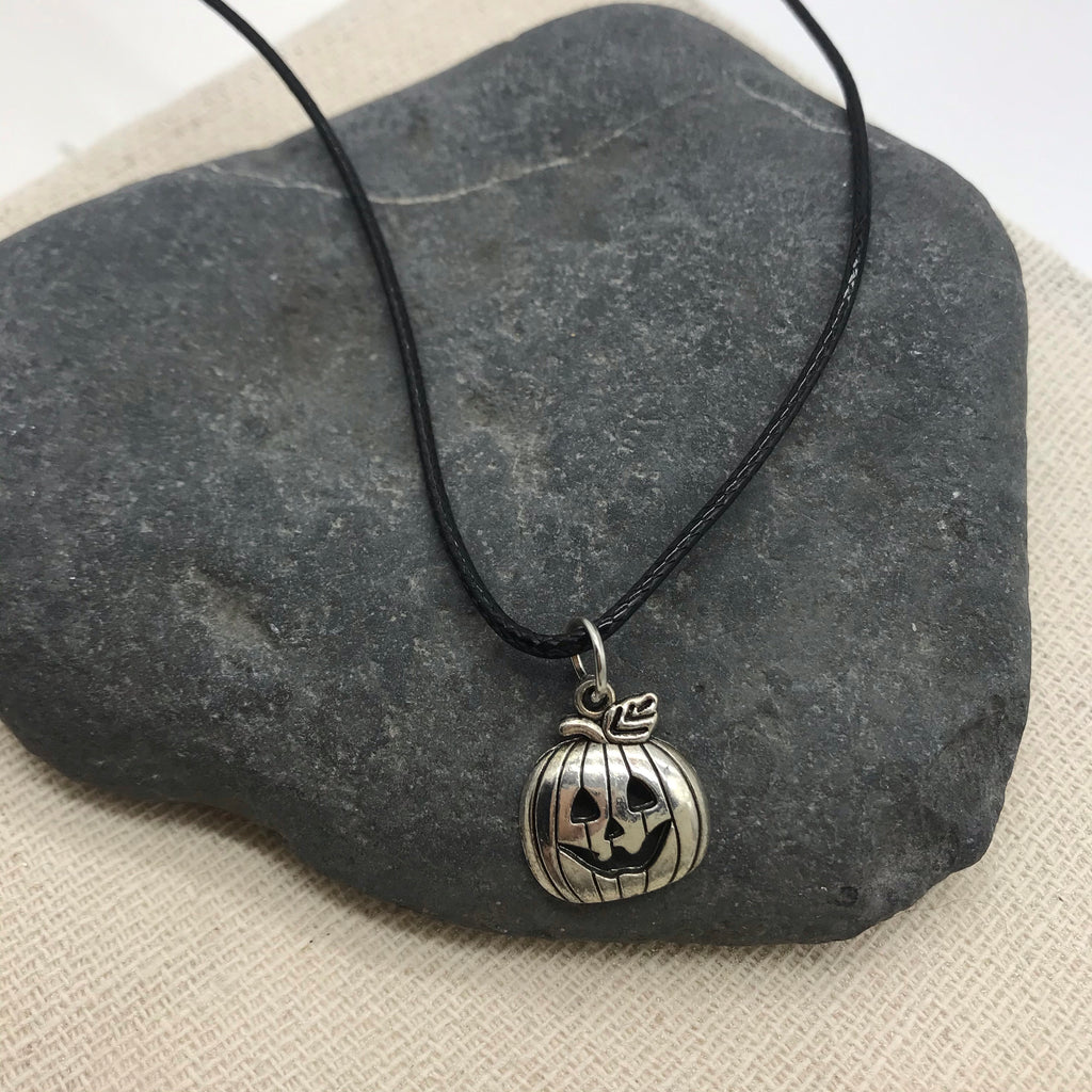 Pumpkin Patch Black Cord Necklace