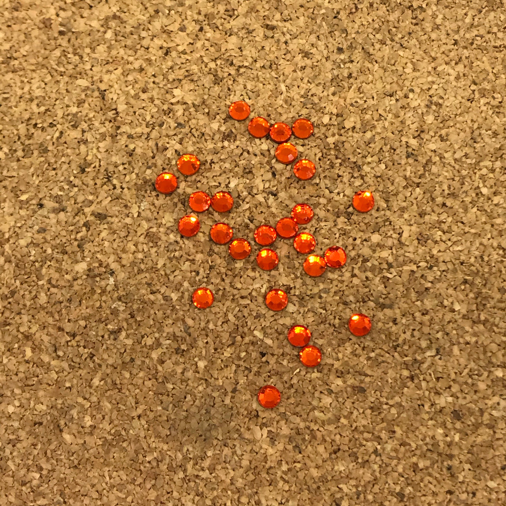 Orange Hotfix Crystal Rhinestones 3mm