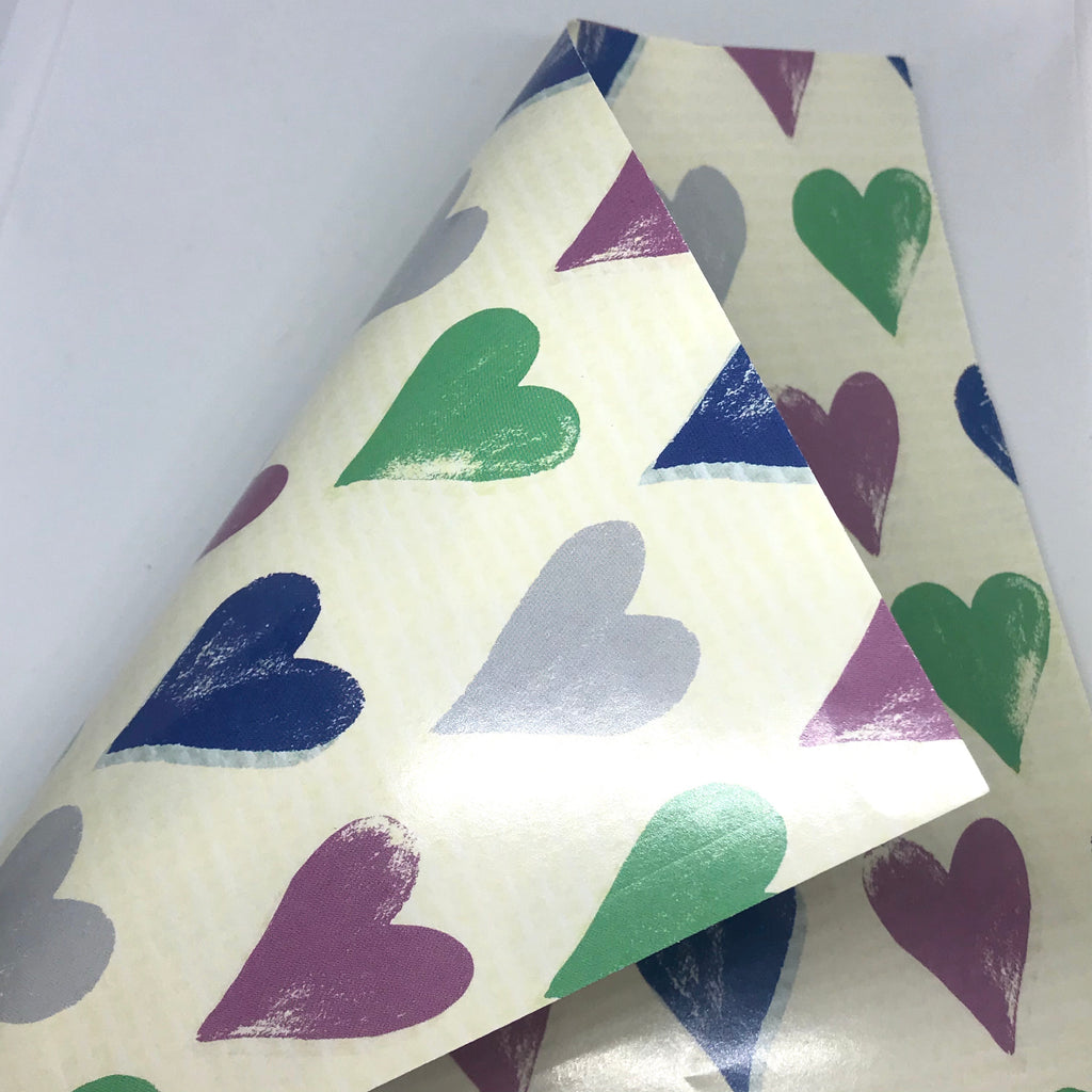Pointed Hearts Craft Paper Gift Wrap