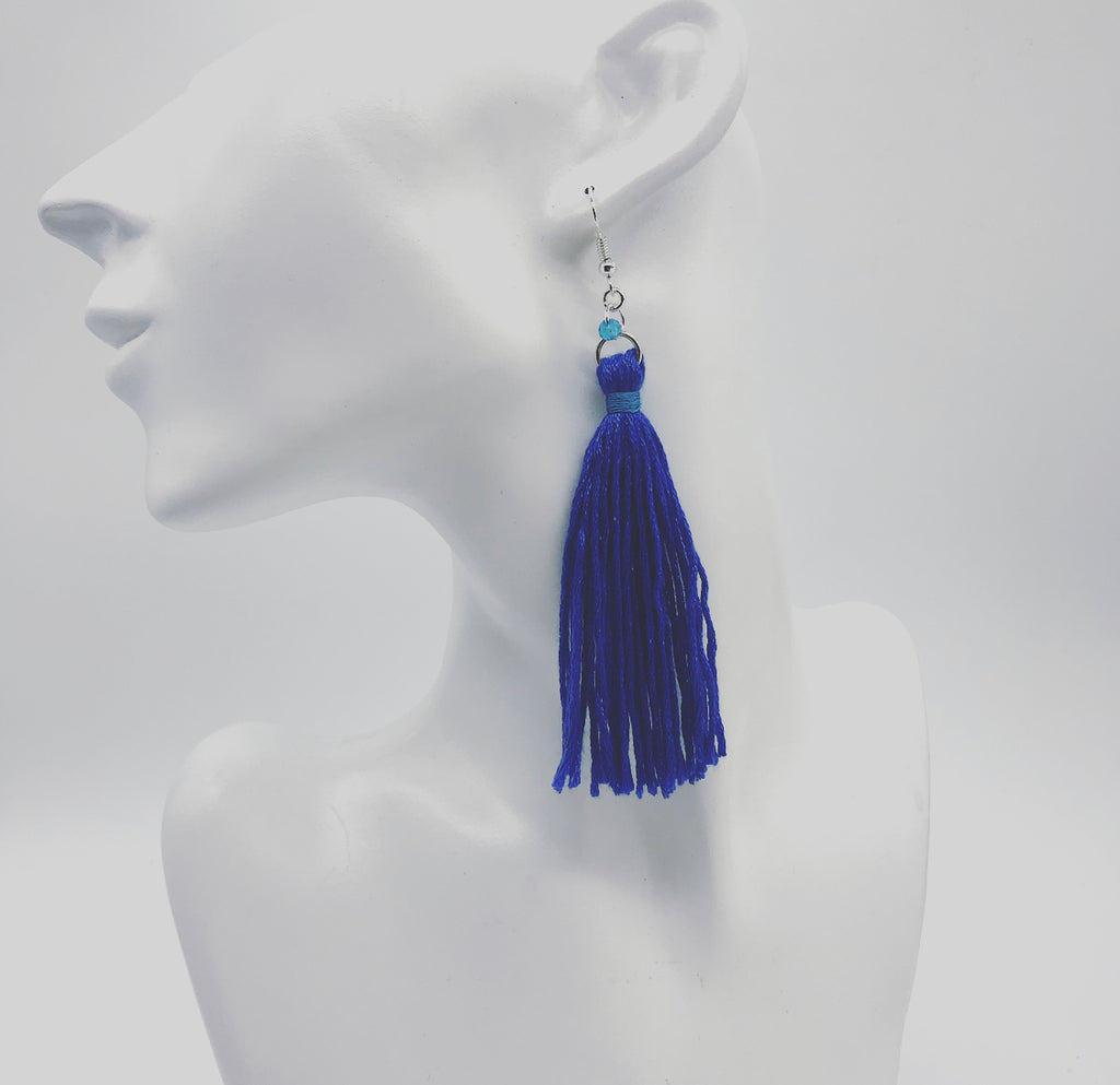 Turquoise Skies Tassel Earrings