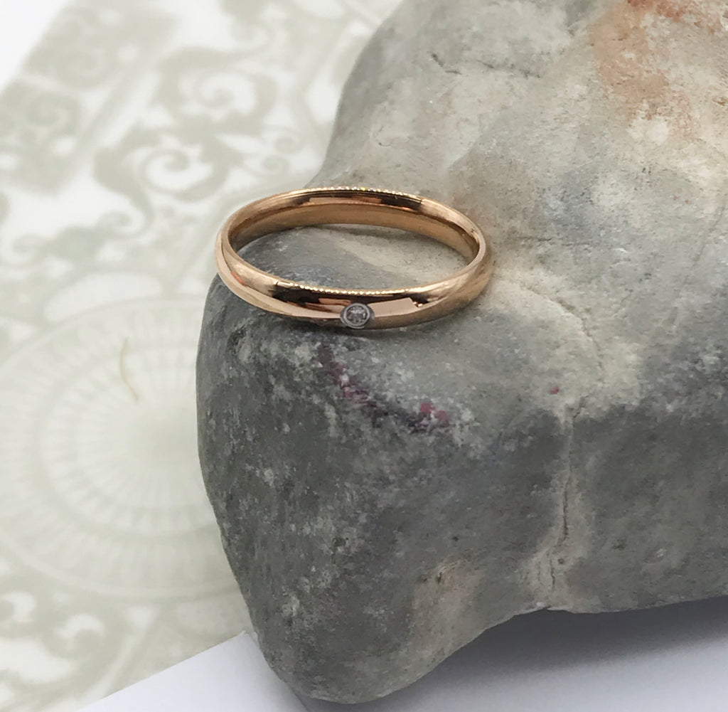 Elisa Rose Gold Band