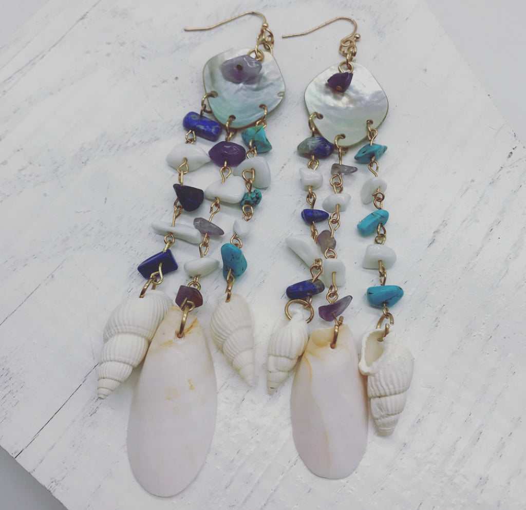 Tropical Island Shell Earrings