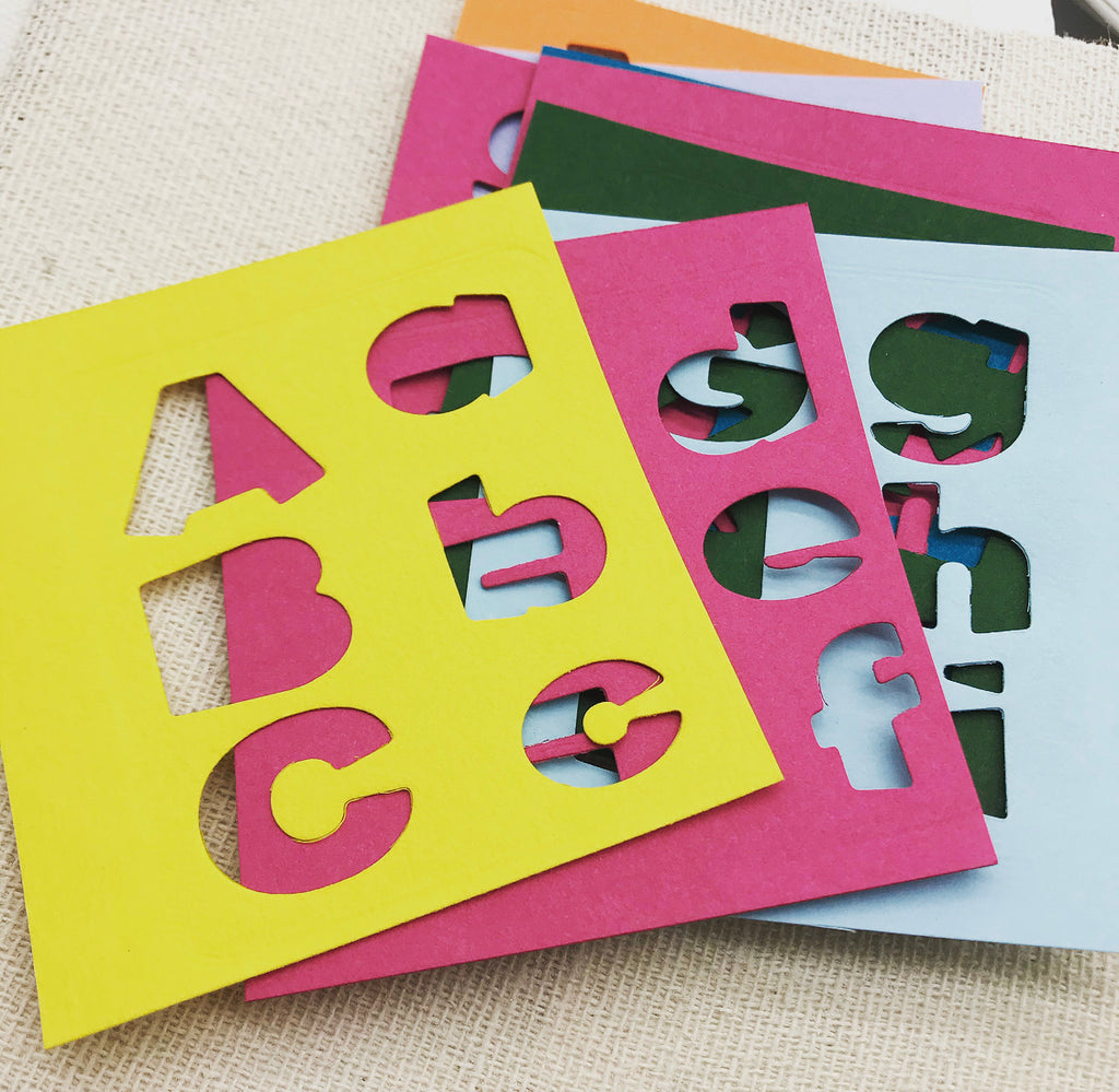 Rainbow Die Cut Paper Alphabet