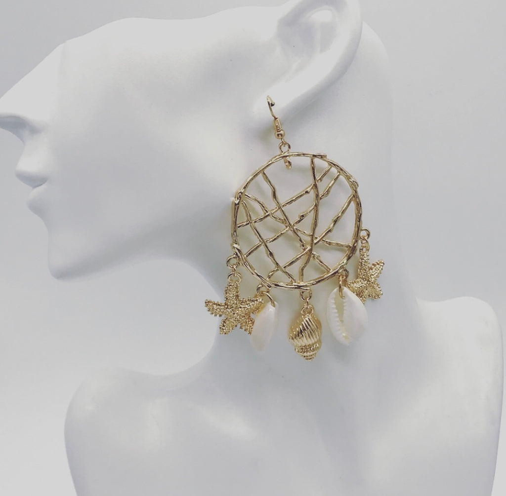 Beachy Shore Shell Earrings