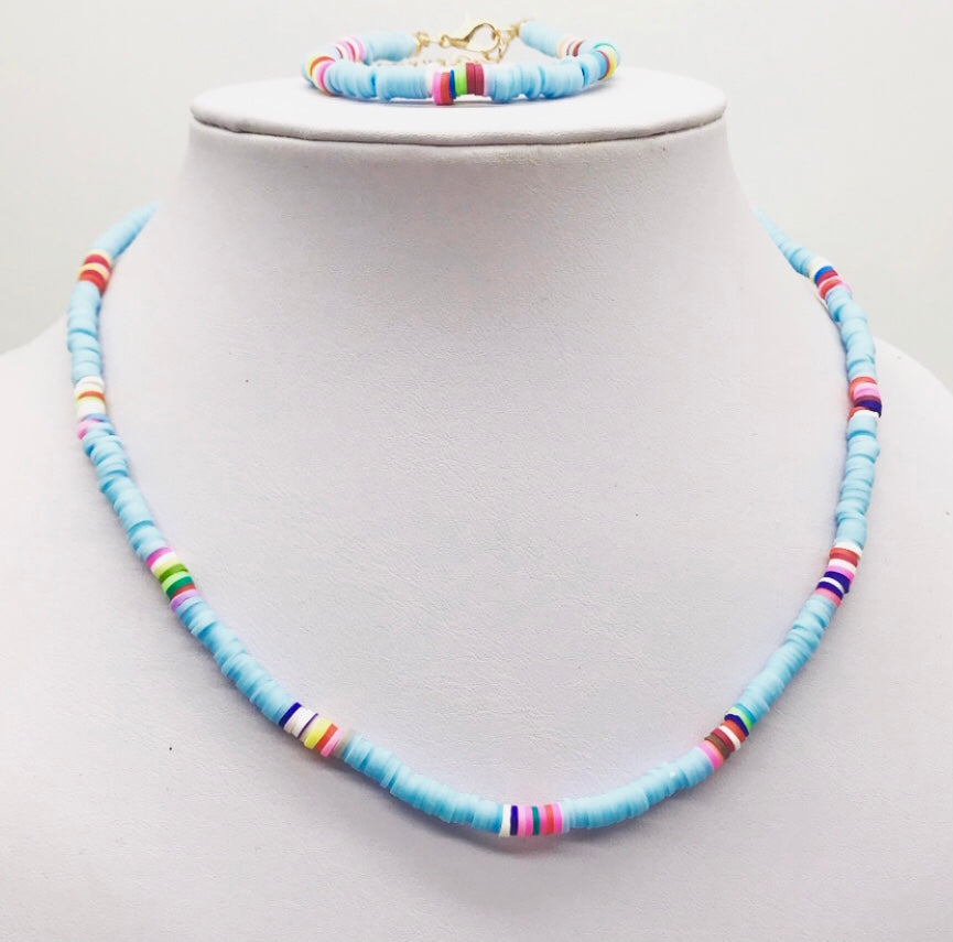 Cabana Beach Aqua Necklace Set