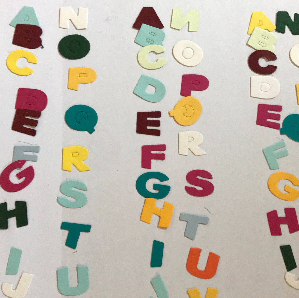 Rainbow Die Cut Paper Alphabet