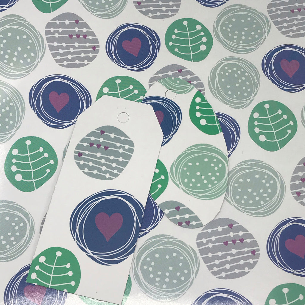 Scribble Heart Craft Paper Gift Wrap