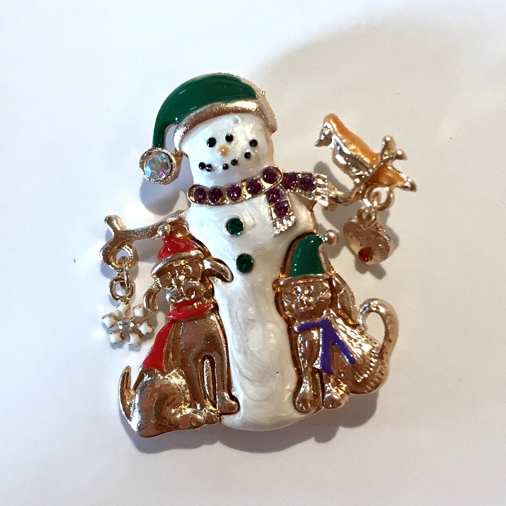 Chilly The Snowman Brooch 