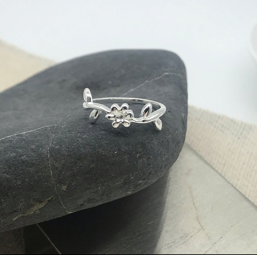 Jasmine Sterling Silver Flower Ring