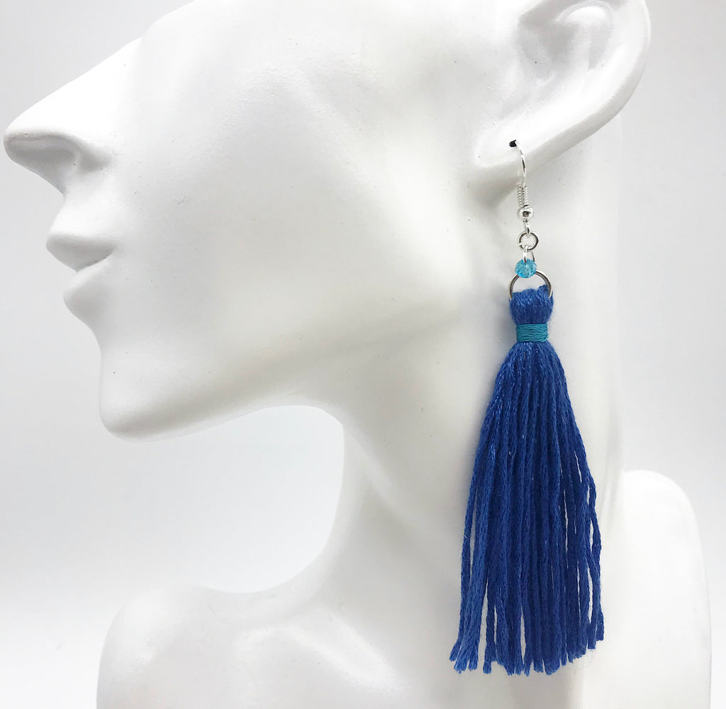 Turquoise Skies Tassel Earrings