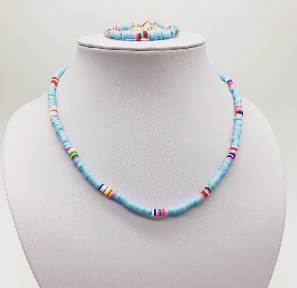 Cabana Beach Aqua Necklace Set