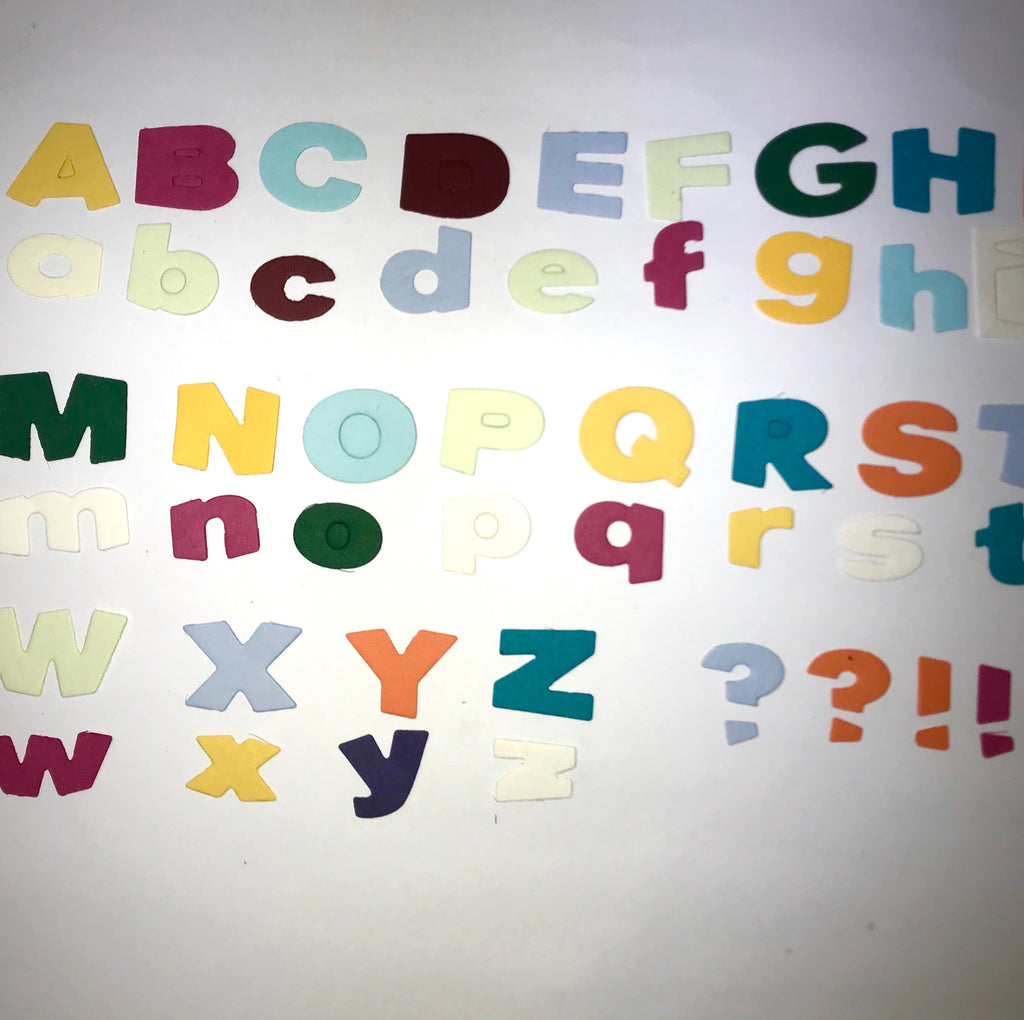 Rainbow Die Cut Paper Alphabet