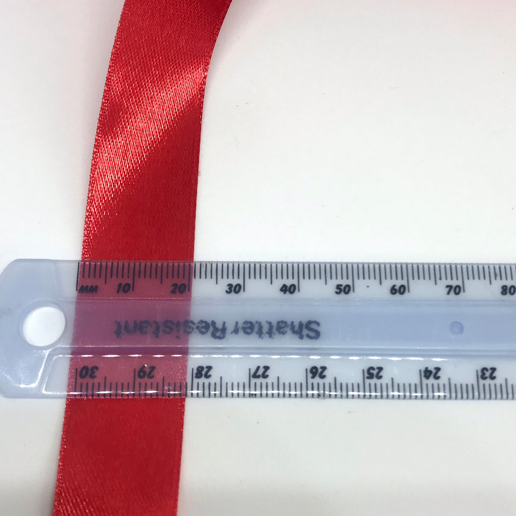Warm Red Satin Ribbon 20mm