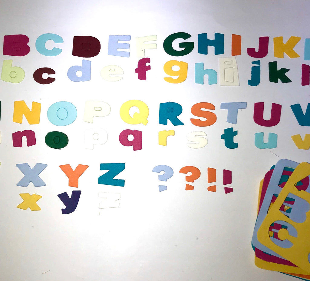 Rainbow Die Cut Paper Alphabet