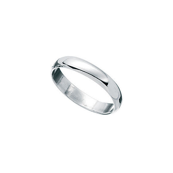 Plain D Band Kids Silver Ring