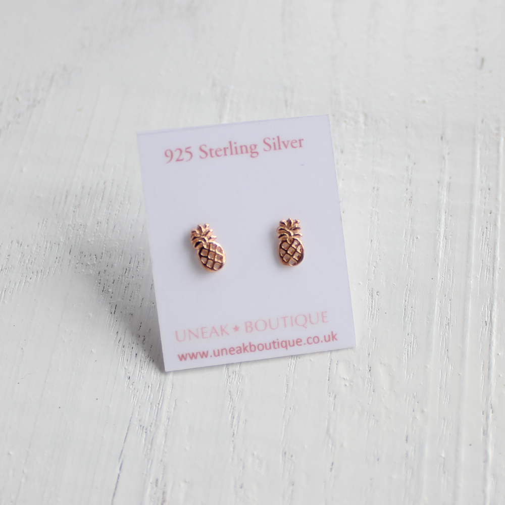 Rose gold 2025 pineapple earrings