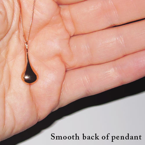 Diamond Cut Teardrop Rose Gold Pendant