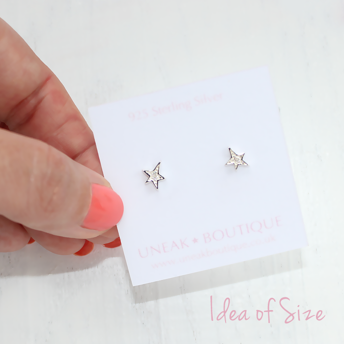 Shooting Star Earrings with Cubic Zirconia