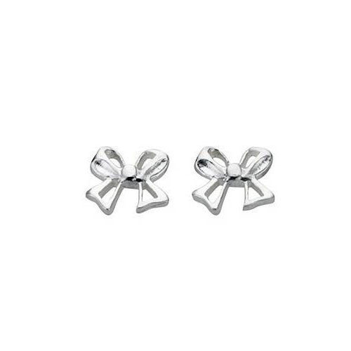 Sterling Silver Bow Stud Earrings