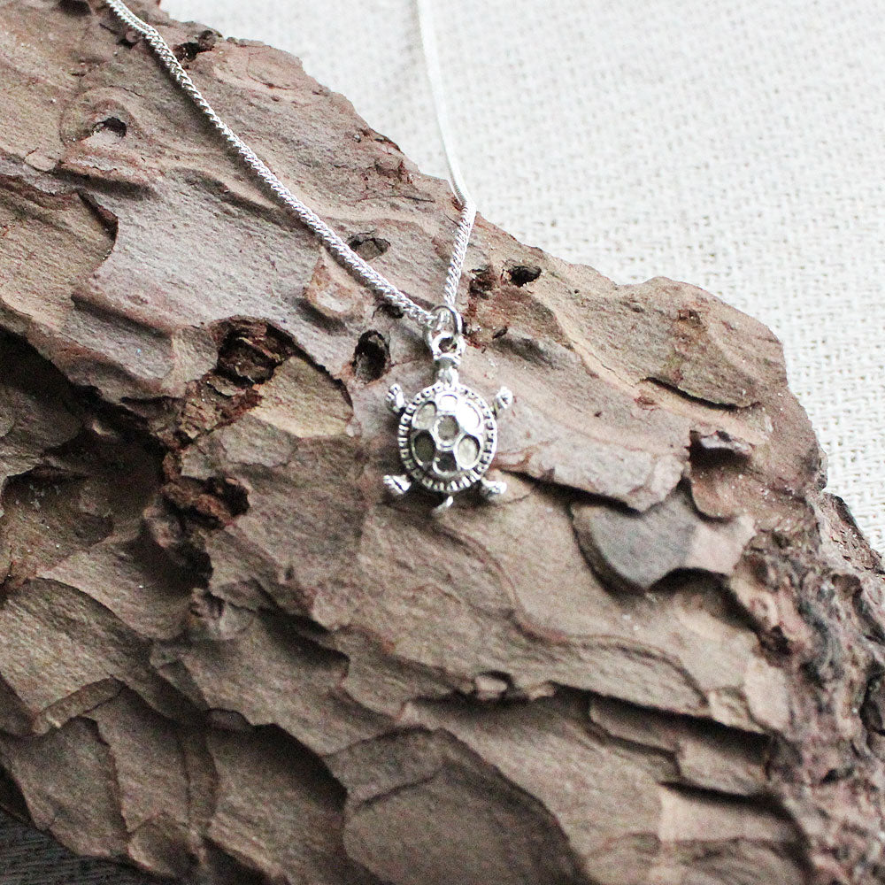 silver shores turtle necklace 