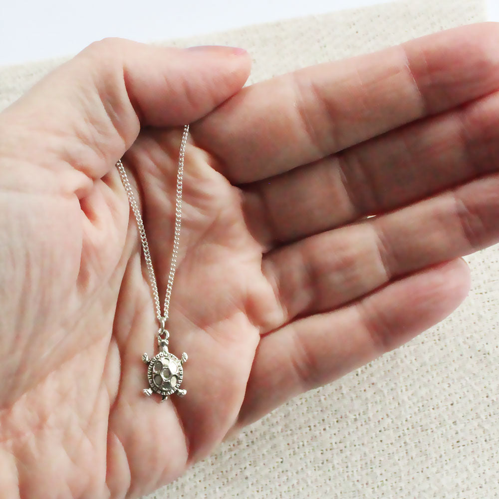 silver shores turtle necklace 