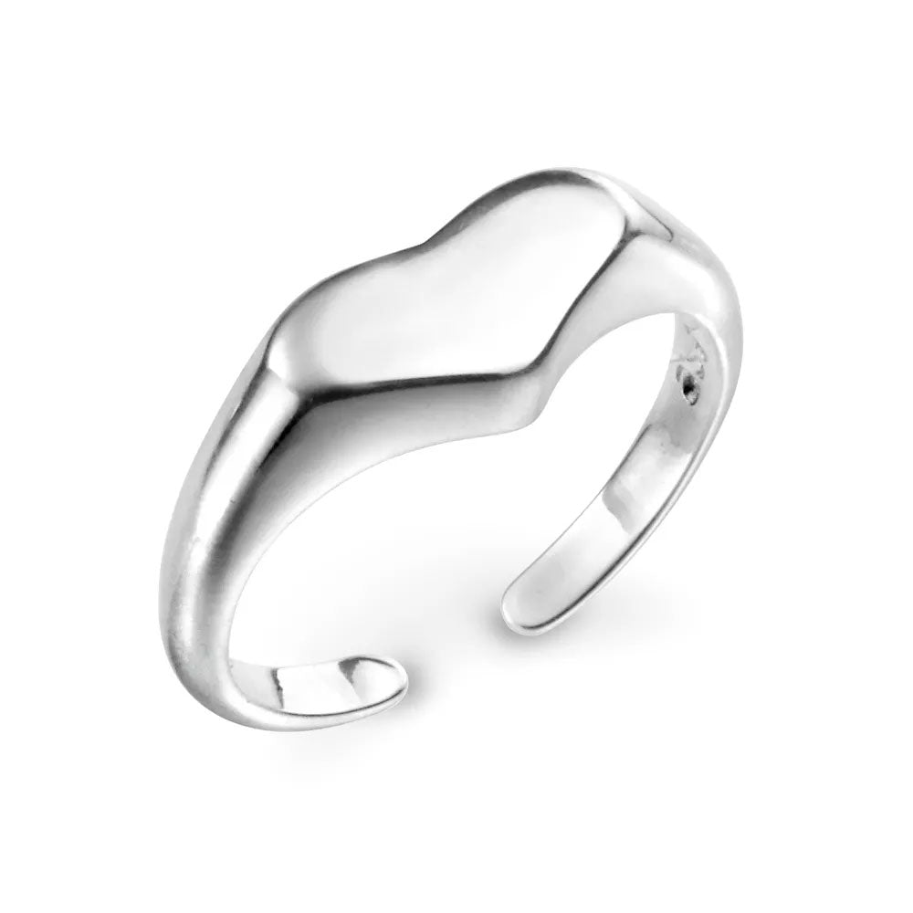 Sterling Silver Heart Toe Ring