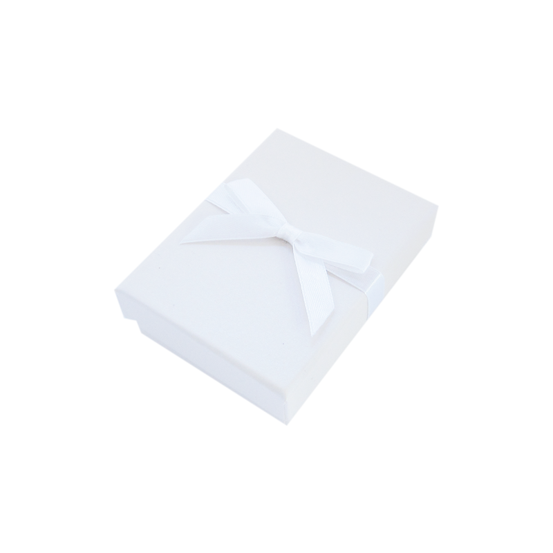 White Bow Earring and Pendant Gift Box